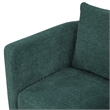 Comfort Pointe Sheldon Peacock Green Fabric Swivel Barrel Chair