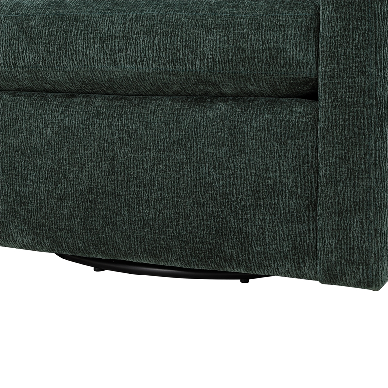 Comfort Pointe Sheldon Kelly Green Fabric Swivel Barrel Chair