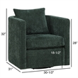 Comfort Pointe Sheldon Kelly Green Fabric Swivel Barrel Chair