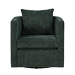 Comfort Pointe Sheldon Kelly Green Fabric Swivel Barrel Chair