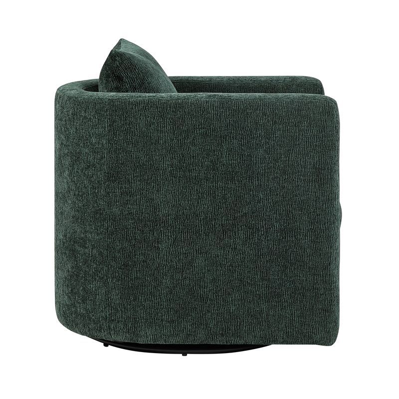 Comfort Pointe Sheldon Kelly Green Fabric Swivel Barrel Chair