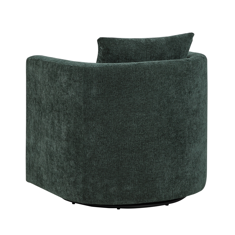 Comfort Pointe Sheldon Kelly Green Fabric Swivel Barrel Chair