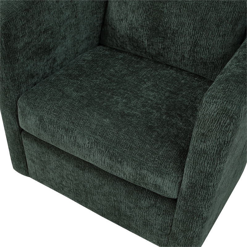 Comfort Pointe Sheldon Kelly Green Fabric Swivel Barrel Chair