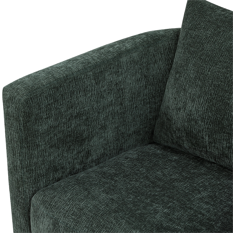 Comfort Pointe Sheldon Kelly Green Fabric Swivel Barrel Chair