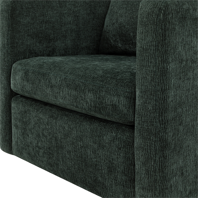 Comfort Pointe Sheldon Kelly Green Fabric Swivel Barrel Chair
