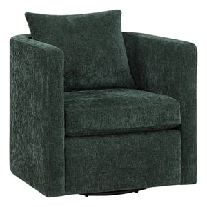 Comfort Pointe Sheldon Kelly Green Fabric Swivel Barrel Chair
