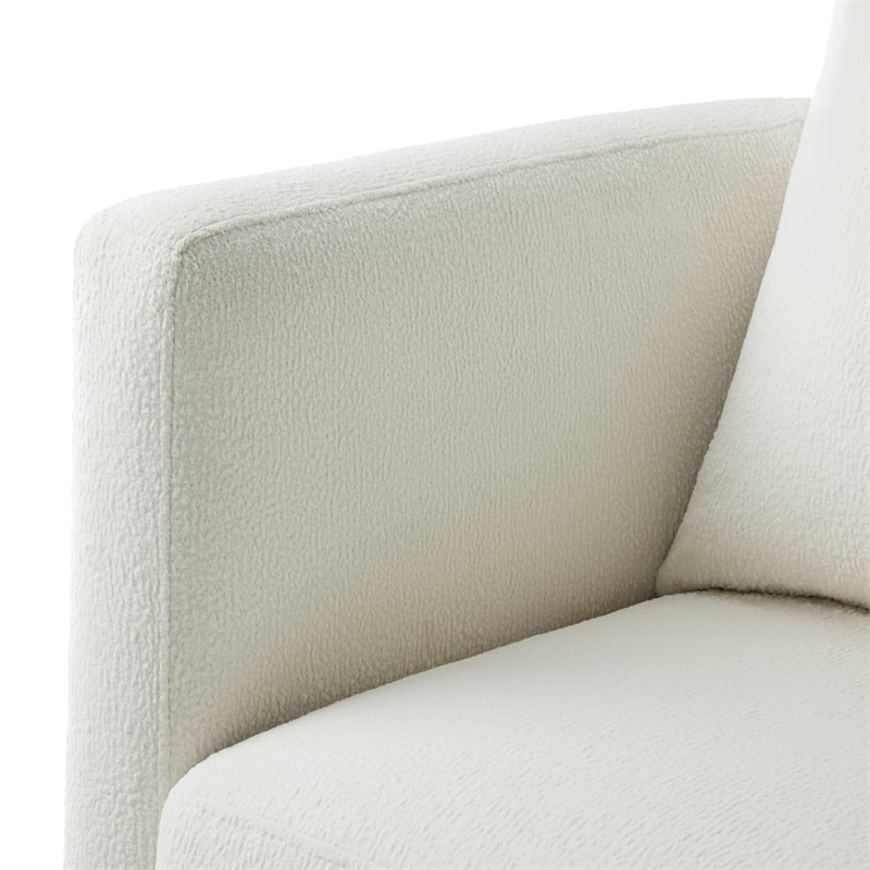 Comfort Pointe Sheldon Ivory Performance Fabric Swivel Barrel Chair