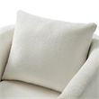 Comfort Pointe Sheldon Ivory Performance Fabric Swivel Barrel Chair
