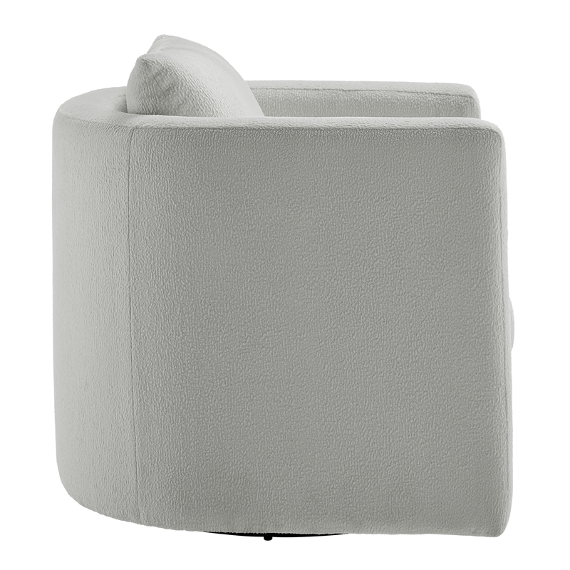 Comfort Pointe Sheldon Gray Performance Fabric Swivel Barrel Chair