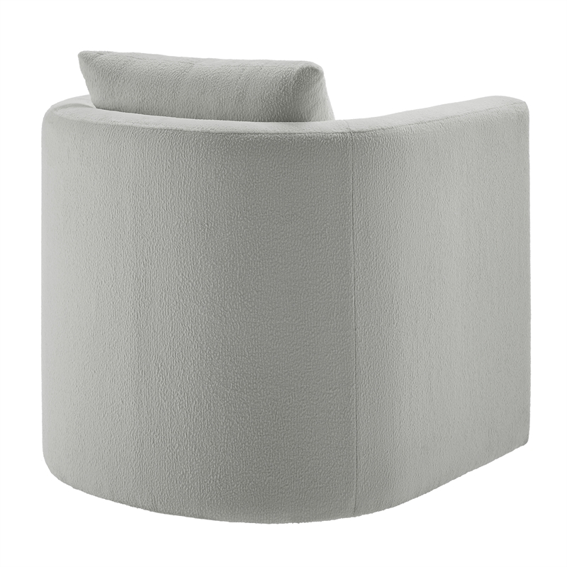 Comfort Pointe Sheldon Gray Performance Fabric Swivel Barrel Chair