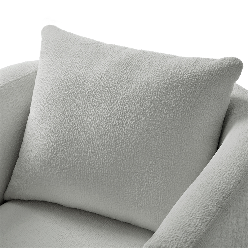 Comfort Pointe Sheldon Gray Performance Fabric Swivel Barrel Chair