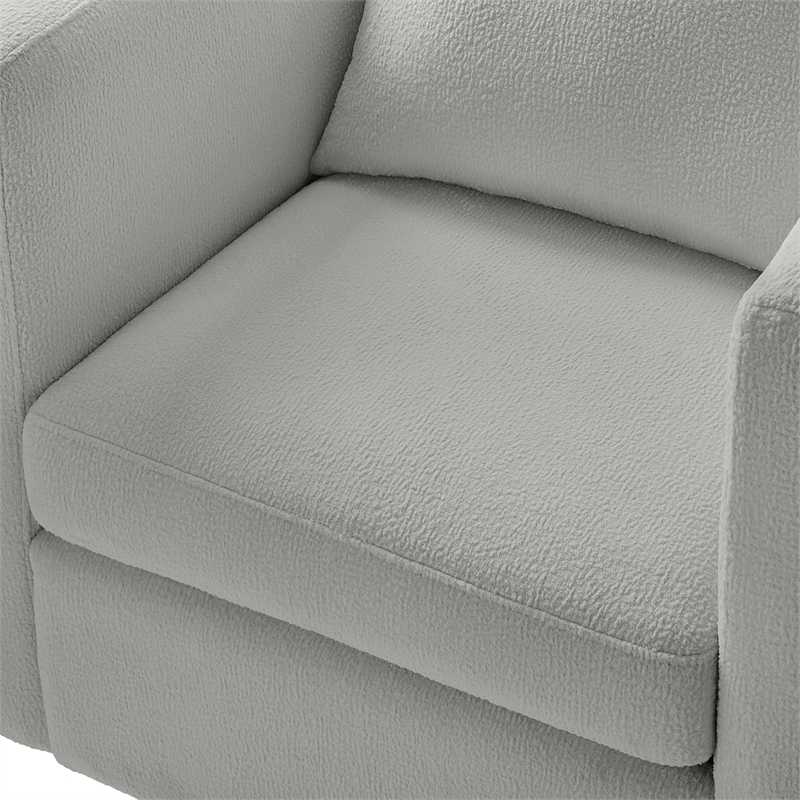 Comfort Pointe Sheldon Gray Performance Fabric Swivel Barrel Chair