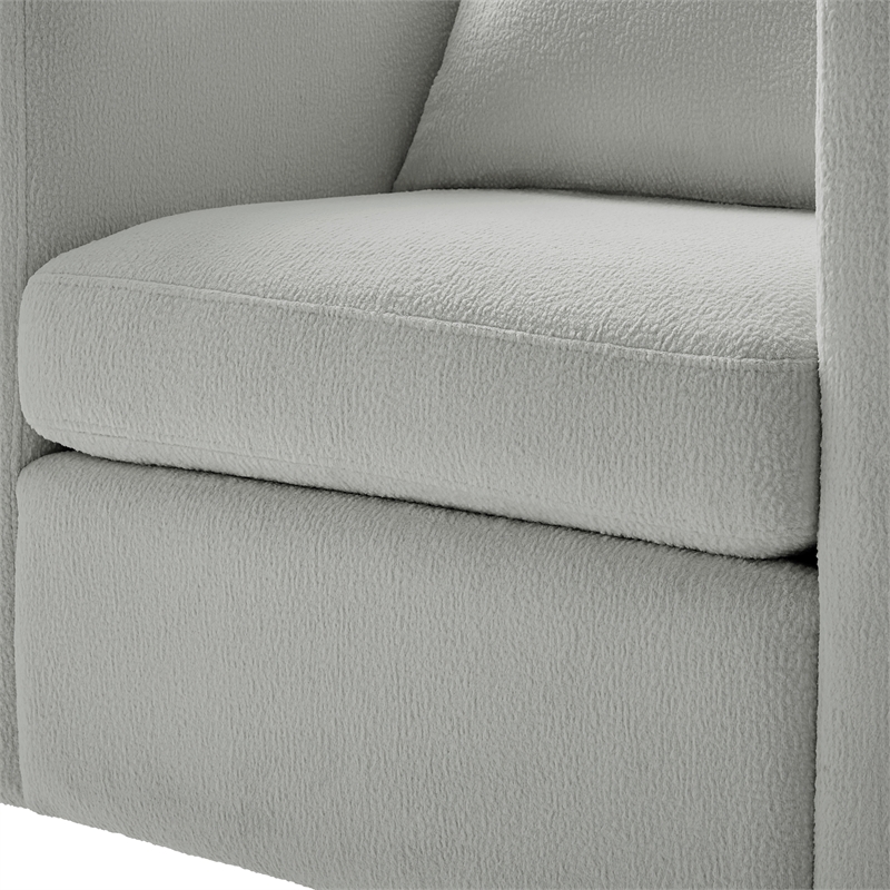 Comfort Pointe Sheldon Gray Performance Fabric Swivel Barrel Chair