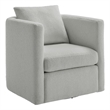 Comfort Pointe Sheldon Gray Performance Fabric Swivel Barrel Chair