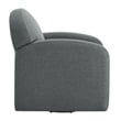 Comfort Pointe Elkhart Gray Polyester Fabric Swivel Barrel Accent Chair