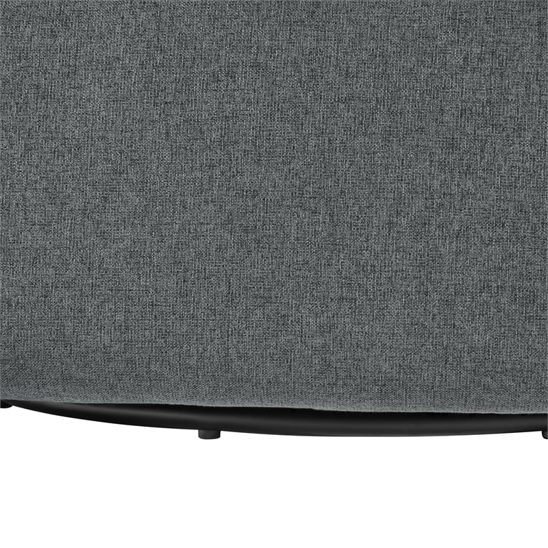 Comfort Pointe Elkhart Gray Polyester Fabric Swivel Barrel Accent Chair