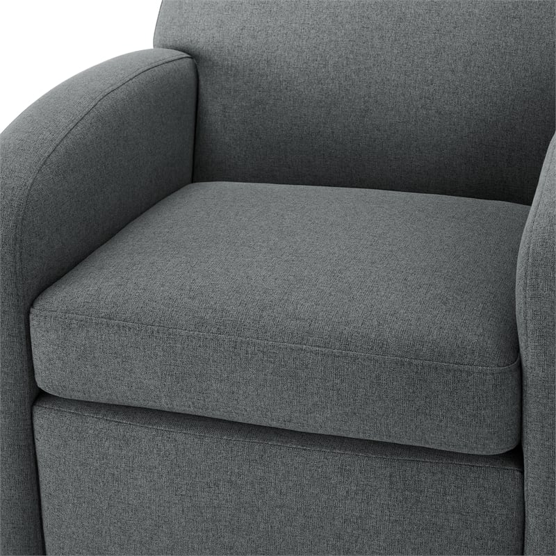 Comfort Pointe Elkhart Gray Polyester Fabric Swivel Barrel Accent Chair