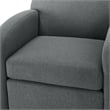 Comfort Pointe Elkhart Gray Polyester Fabric Swivel Barrel Accent Chair