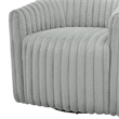 Comfort Pointe Audrey Ultra Plush Gray Wide Cord-like Fabric Swivel Barrel Chair