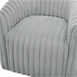 Comfort Pointe Audrey Ultra Plush Gray Wide Cord-like Fabric Swivel Barrel Chair