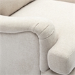Comfort Pointe Clarendon Beige Fabric Upholstered Accent Chair and Ottoman