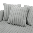 Comfort Pointe Meryl Gray Wide Cord-like Plush Fabric Oversized Swivel Chair