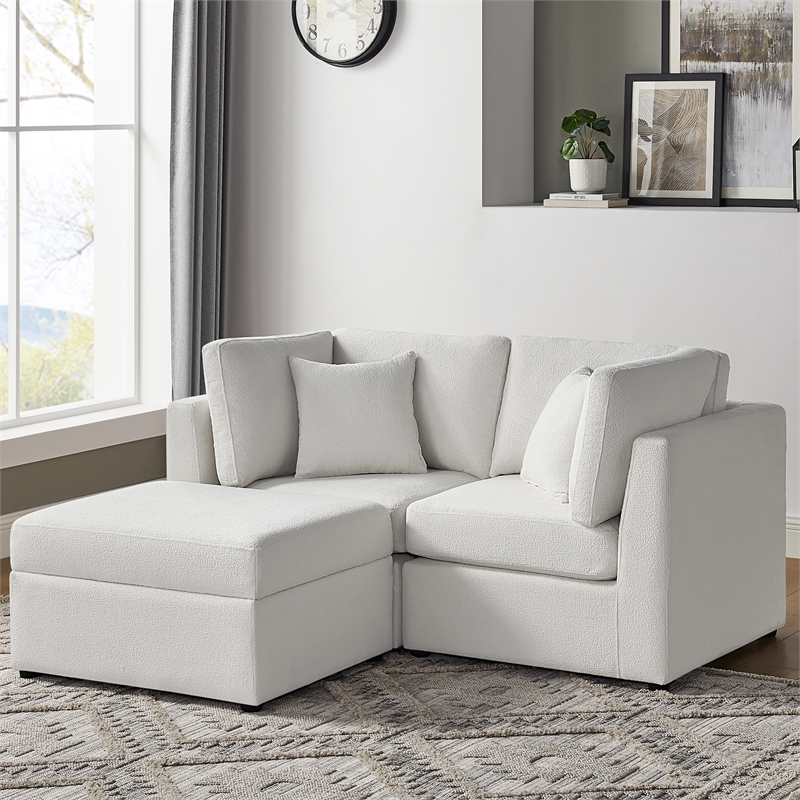 Comfort Pointe Chandler 3-Piece Ivory Performance Fabric Chofa