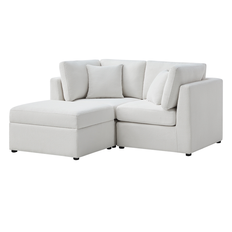 Comfort Pointe Chandler 3-Piece Ivory Performance Fabric Chofa