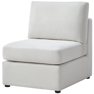 Comfort Pointe Chandler Ivory Performance Fabric Armless Chair