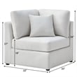 Comfort Pointe Chandler Ivory Performance Fabric Corner Wedge Accent Chair