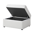 Comfort Pointe Chandler Ivory Performance Fabric Storage Ottoman