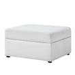 Comfort Pointe Chandler Ivory Performance Fabric Storage Ottoman
