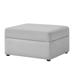 Comfort Pointe Chandler Gray Performance Fabric Storage Ottoman