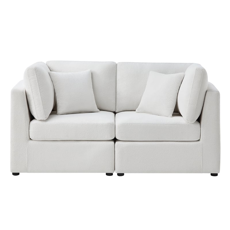 Comfort Pointe Chandler Ivory Performance Fabric 2-Piece Sofa