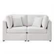 Comfort Pointe Chandler Ivory Performance Fabric 2-Piece Sofa