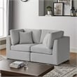 Comfort Pointe Chandler Gray Performance Fabric 2-Piece Sofa