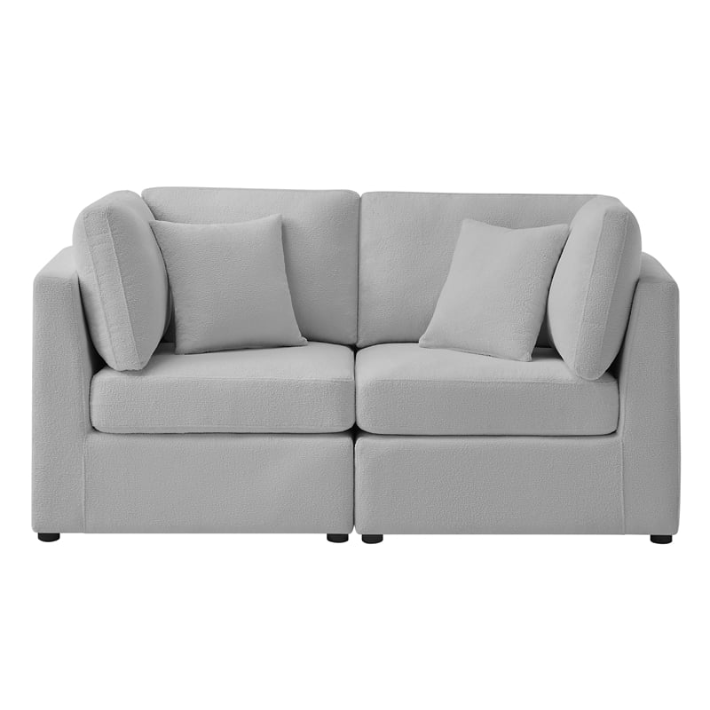 Comfort Pointe Chandler Gray Performance Fabric 2-Piece Sofa