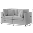 Comfort Pointe Chandler Gray Performance Fabric 2-Piece Sofa