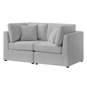 Comfort Pointe Chandler Gray Performance Fabric 2-Piece Sofa
