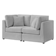 Comfort Pointe Chandler Gray Performance Fabric 2-Piece Sofa
