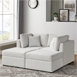 Comfort Pointe Chandler 4-Piece Ivory Performance Fabric Chofa