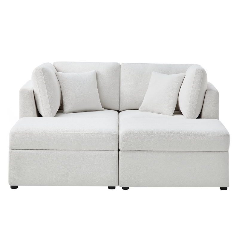 Comfort Pointe Chandler 4-Piece Ivory Performance Fabric Chofa