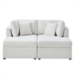 Comfort Pointe Chandler 4-Piece Ivory Performance Fabric Chofa