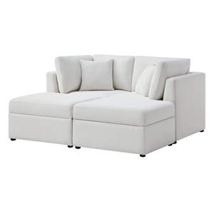 Comfort Pointe Chandler 4-Piece Ivory Performance Fabric Chofa