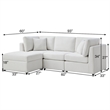 Comfort Pointe Chandler 4-PC XL Ivory Performance Fabric Chofa