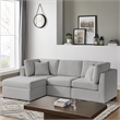Comfort Pointe Chandler 4-PC XL Gray Performance Fabric Chofa