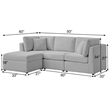 Comfort Pointe Chandler 4-PC XL Gray Performance Fabric Chofa