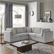 Comfort Pointe Chandler 5-PC Gray Performance Fabric Sectional