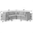 Comfort Pointe Chandler 5-PC Gray Performance Fabric Sectional