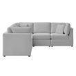 Comfort Pointe Chandler 5-PC Gray Performance Fabric Sectional